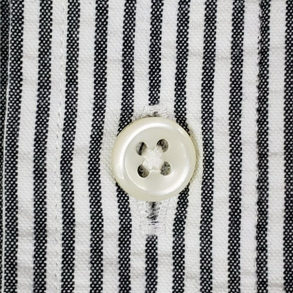 Polo Ralph Lauren Shirt Mens Size 4XB Gray Striped Seersucker LS Button Down - Picture 4 of 8